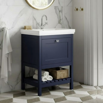 Hudson Reed Bexley 500mm Floor Standing Vanity Unit with Fireclay Basin