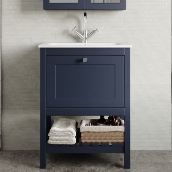 Hudson Reed Bexley 600mm Floor Standing Vanity Unit with Stone Basin