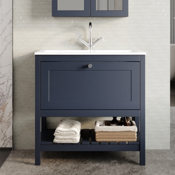 Hudson Reed Bexley 800mm Floor Standing Vanity Unit with Stone Basin