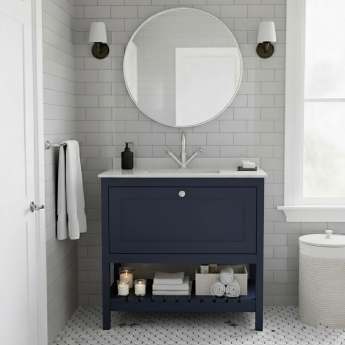 Hudson Reed Bexley 800mm Floor Standing Vanity Unit with Marble Top Basin