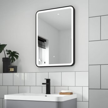 Hudson Reed Black Framed Bathroom Mirror 700mm H x 500mm W