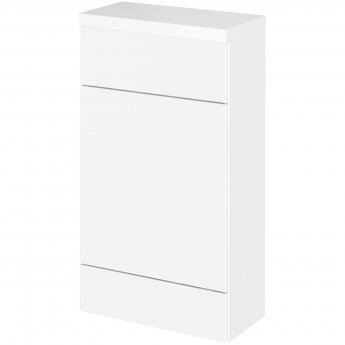 Hudson Reed Fusion Compact WC Unit with Polymarble Worktop 500mm Wide - Gloss White