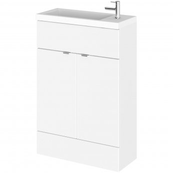 Hudson Reed Fusion Compact Vanity Unit with Basin 600mm Wide - Gloss White