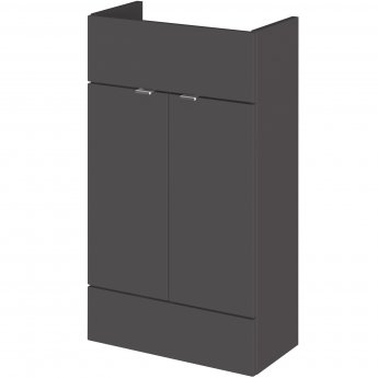 Hudson Reed Fusion Compact Vanity Unit 500mm Wide - Gloss Grey