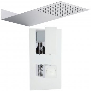 Hudson Reed Art Dual Concealed Mixer Shower with Thin Fixed Head