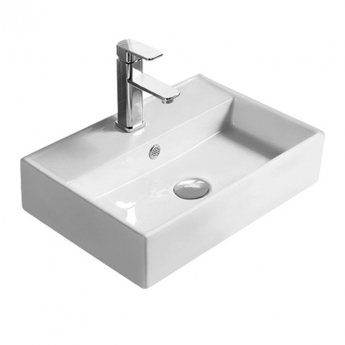 Hudson Reed Vessel Sit-On Countertop Basin 500mm Wide - White