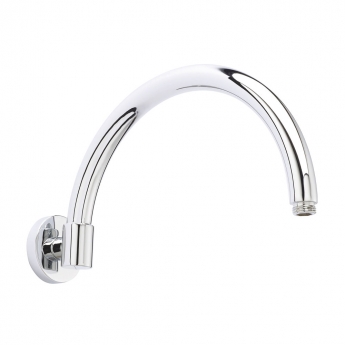 Hudson Reed Curved Wall Mounted Shower Arm 343mm Length - Chrome