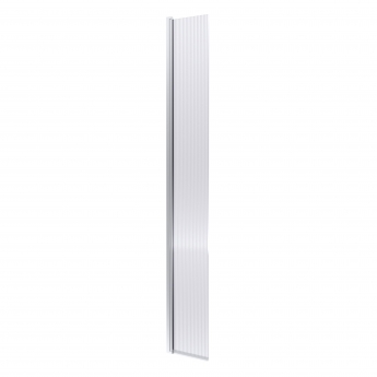 Hudson Reed Fluted Concealed Hinged Wet Room Flipper Panel 300mm Wide - Polished Chrome