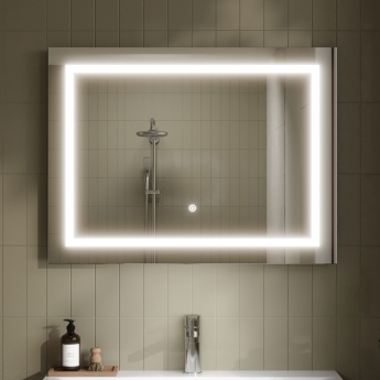 Hudson Reed Bathroom Mirror with Touch Sensor 600mm H x 800mm W