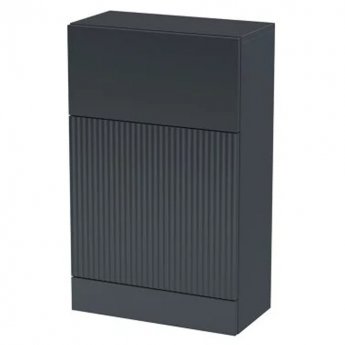 Hudson Reed Fluted WC Unit 500mm Wide - Satin Anthracite