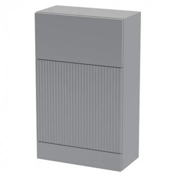 Hudson Reed Fluted WC Unit 500mm Wide - Satin Grey