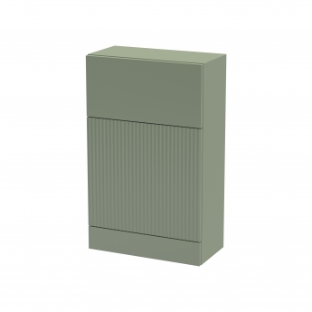 Hudson Reed Fluted WC Unit 500mm Wide - Satin Green