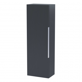 Hudson Reed Fluted Wall Hung Tall Storage Unit 400mm Wide - Satin Anthracite
