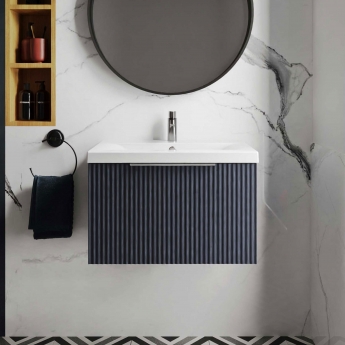 Hudson Reed Fluted 600mm 1-Drawer Wall Hung Vanity Unit