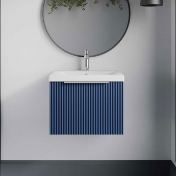 Hudson Reed Fluted 500mm 1-Drawer Wall Hung Vanity Unit