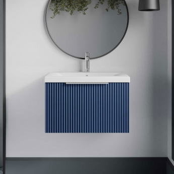 Hudson Reed Fluted 600mm 1-Drawer Wall Hung Vanity Unit