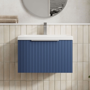 Hudson Reed Fluted 600mm 1-Drawer Wall Hung Vanity Unit | Product Image