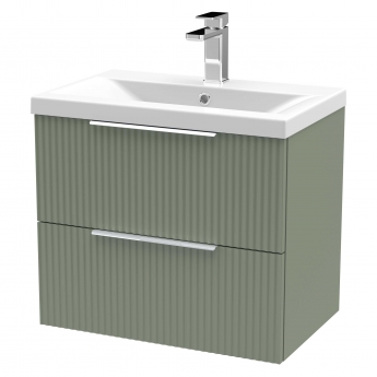 Hudson Reed Fluted 600mm 2-Drawer Wall Hung Vanity Unit