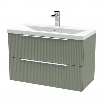 Hudson Reed Fluted 800mm 2-Drawer Wall Hung Vanity Unit