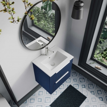 Hudson Reed Fluted 500mm 2-Drawer Wall Hung Vanity Unit