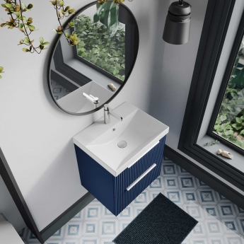 Hudson Reed Fluted 500mm 2-Drawer Wall Hung Vanity Unit