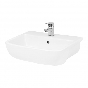 Hudson Reed Fossil Semi Recessed Basin 520mm Wide - 1 Tap Hole