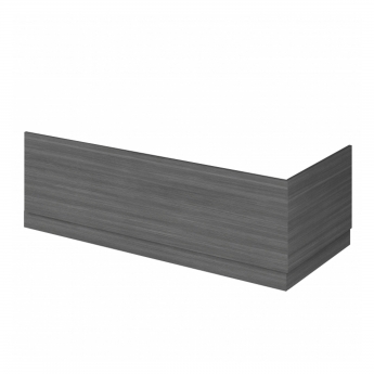 Hudson Reed MDF Straight Bath End Panel and Plinth 550mm H x 700mm W - Anthracite Woodgrain