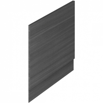 Hudson Reed MFC Straight Bath End Panel and Plinth 550mm H x 750mm W - Anthracite Woodgrain