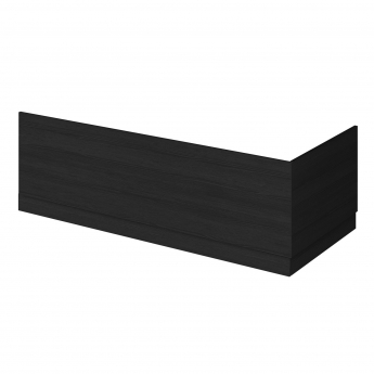 Hudson Reed MFC Straight Bath End Panel and Plinth 550mm H x 750mm W - Charcoal Black Woodgrain