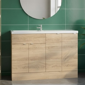 Hudson Reed Fusion Slimline 1200mm 4-Door Floor Standing Vanity Unit