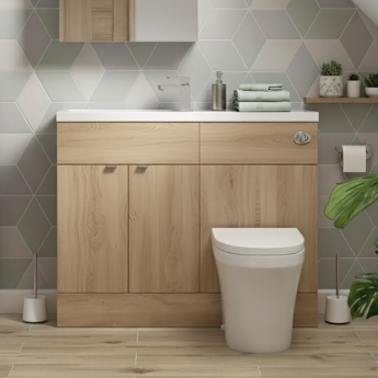 Hudson Reed Fusion Slimline 1100mm Combination Vanity and WC Unit | Product Image