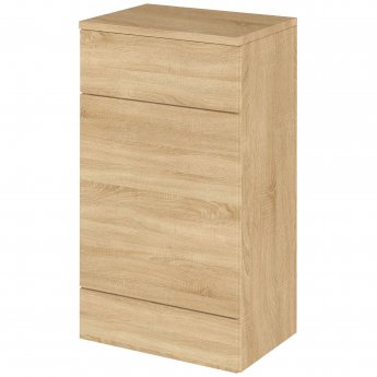 Hudson Reed Fusion WC Unit with Coloured Worktop 500mm Wide - Natural Oak