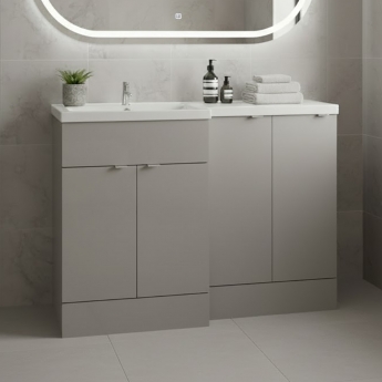 Hudson Reed Fusion L-Shaped 1200mm 4-Door Floor Standing Vanity Unit