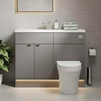 Hudson Reed Fusion Slimline 1100mm Combination Vanity and WC Unit | Product Image
