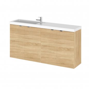 Hudson Reed Fusion Compact Combination Unit with 250mm Base Unit - 1000mm Wide - Natural Oak