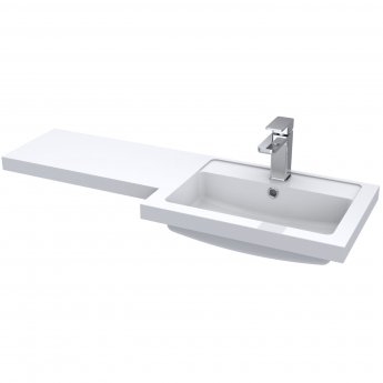 Hudson Reed Fusion RH Combination Unit with 500mm WC Unit - 1000mm Wide - Bleached Oak | Product Image