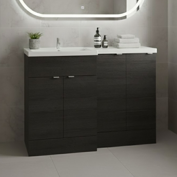 Hudson Reed Fusion L-Shaped 1200mm 4-Door Floor Standing Vanity Unit