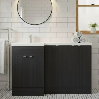 Hudson Reed Fusion L-Shaped 1500mm 5-Door Floor Standing Vanity Unit