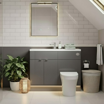 Hudson Reed Fusion Slimline 1200mm Combination Vanity and WC Unit