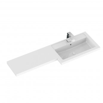 Hudson Reed Fusion RH Combination Unit with 600mm WC Unit - 1200mm Wide - Charcoal Black Woodgrain