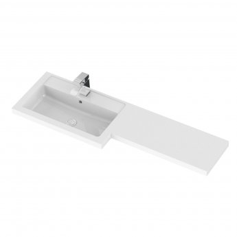 Hudson Reed Fusion LH Combination Unit with 300mm Base Unit - 1200mm Wide - Gloss Grey