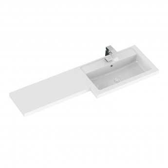 Hudson Reed Fusion RH Combination Unit with 300mm Base Unit - 1200mm Wide - Gloss Grey