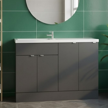 Hudson Reed Fusion Slimline 1200mm 4-Door Floor Standing Vanity Unit