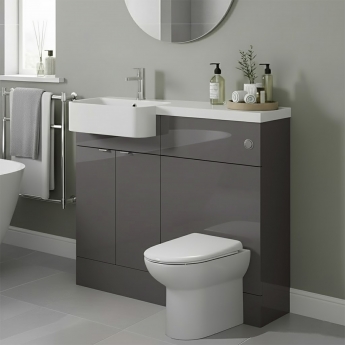 Hudson Reed Fusion 1000mm Combination Semi-Recessed Vanity and WC Unit