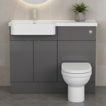 Hudson Reed Fusion 1100mm Combination Semi-Recessed Vanity and WC Unit