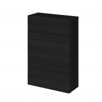Hudson Reed Fusion Compact WC Unit with Coloured Worktop 600mm Wide - Charcoal Black Woodgrain