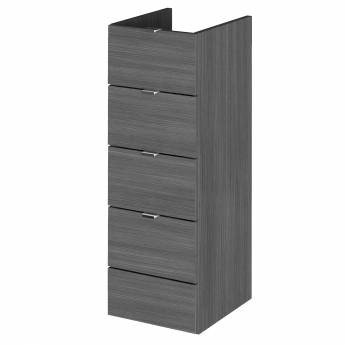 Hudson Reed Fusion Drawer Unit 300mm Wide - Anthracite Woodgrain