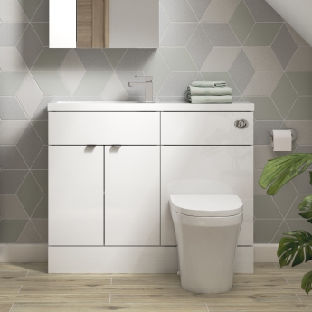 Hudson Reed Fusion Slimline 1200mm Combination Vanity and WC Unit | Product Image