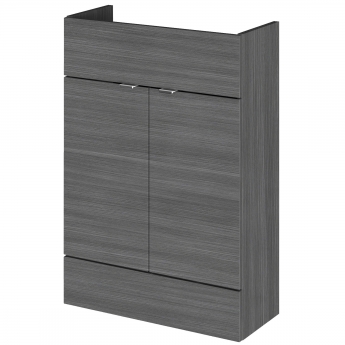 Hudson Reed Fusion Compact Combination Unit with Slimline Basin - 1100mm Wide - Anthracite Woodgrain