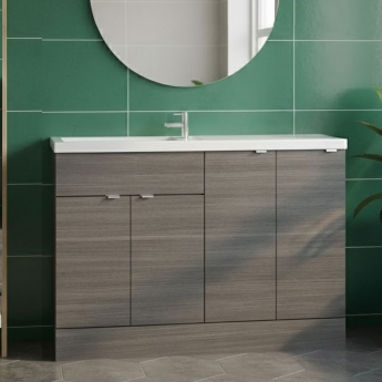 Hudson Reed Fusion Slimline 1200mm 4-Door Floor Standing Vanity Unit